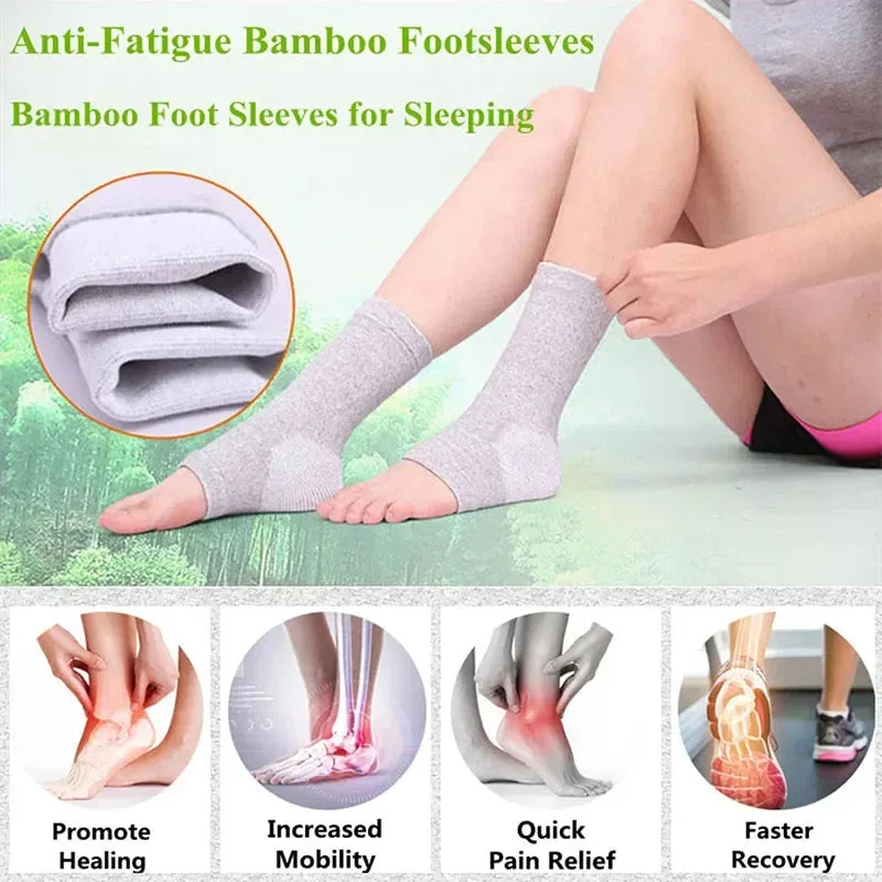 1 Pair Bamboo Foot Sleeves Compression Socks
