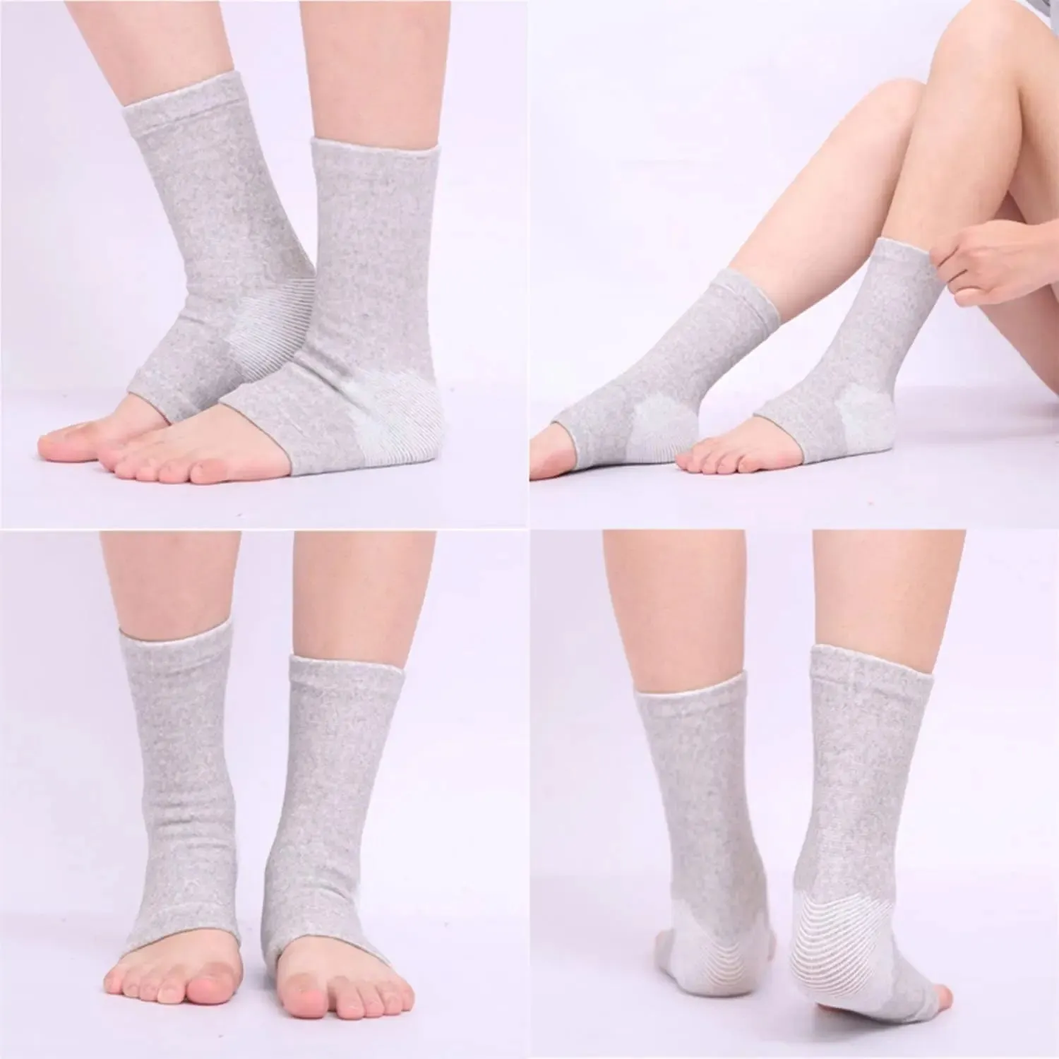 1 Pair Bamboo Foot Sleeves Compression Socks