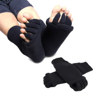 1 Pair Pedicure Sock GYM Massage SPA Yoga Five Toe Separator Socks