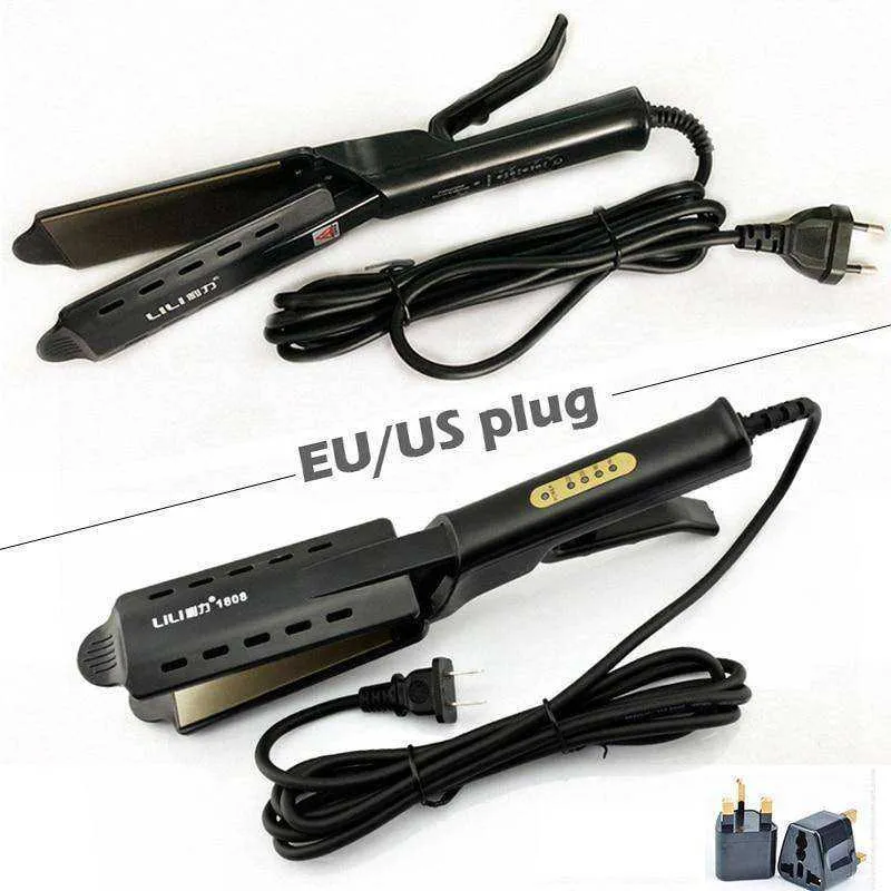 110-240V Professional Ceramic Hair Straightening Iron Temperature Control