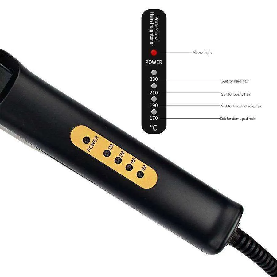 110-240V Professional Ceramic Hair Straightening Iron Temperature Control