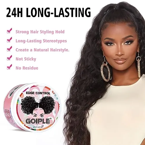 16oz Big Capacity Braid Gel Good for Twist, Locs, Braids, Edge No Flake Extra Hold High Shine Braiding Gel & Edge Control, Loc Gel Long Lasting for Locks, Cornrows Smooths & Tames Frizz
