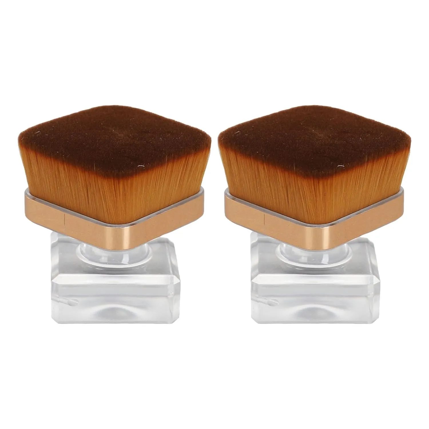 2 Sets Nail Dust Cleaning Brush Soft Hair Exquisite Handle Loose Powder Brush with Storage Box Makeup Brush Powder Blusher Brush Makeup Brush