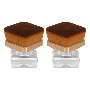 2 Sets Nail Dust Cleaning Brush Soft Hair Exquisite Handle Loose Powder Brush with Storage Box Makeup Brush Powder Blusher Brush Makeup Brush