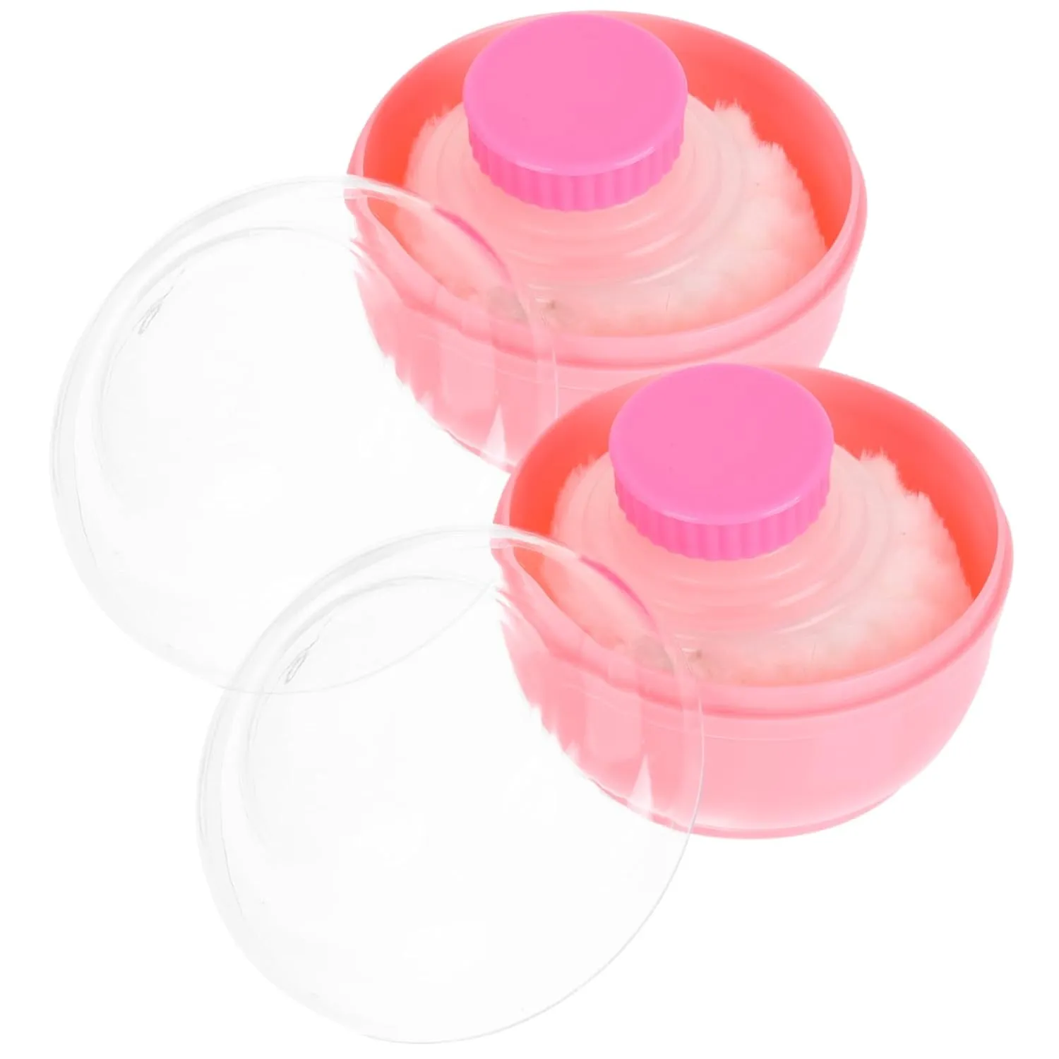 2pcs Powder Puff Storage Box for Boys and Girls Safe Material Body Powder Containers Loose Powder Puff