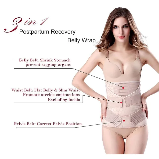 3 in 1 Postpartum Support - Recovery Belly/waist/pelvis Belt Shapewear Slimming Girdle