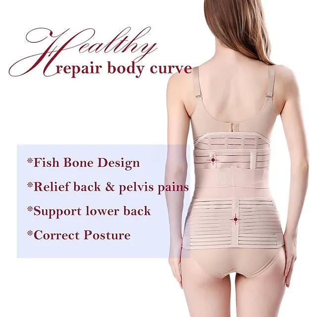 3 in 1 Postpartum Support - Recovery Belly/waist/pelvis Belt Shapewear Slimming Girdle
