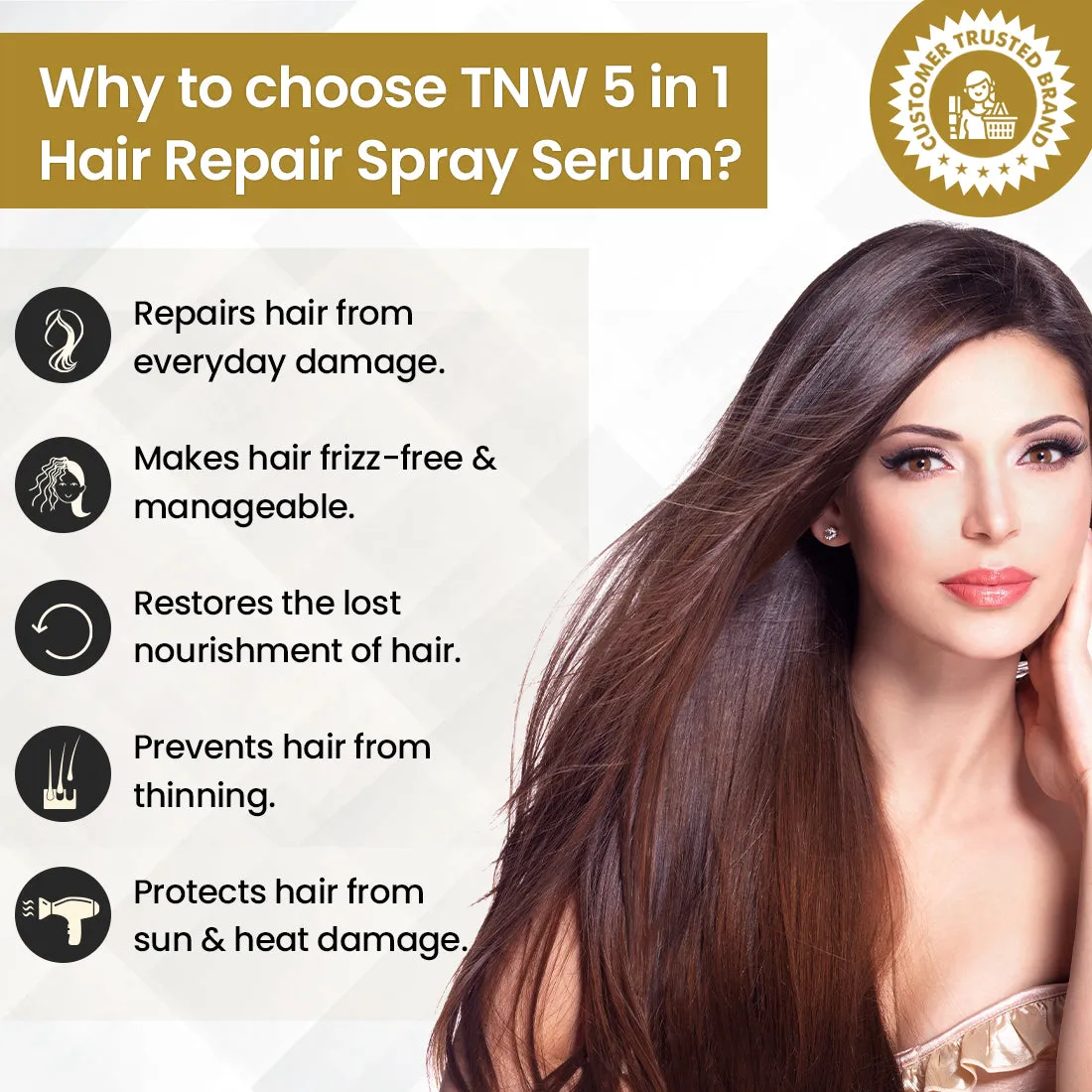 5-in-1 Hair Repair Spray Serum for Frizz-Free & Manageable Hair (Exclusive Deal)