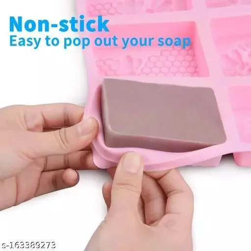 6 Cavity Honey Bee Silicone Soap Molds Rectangle Honeycomb Molds Beehive Mould