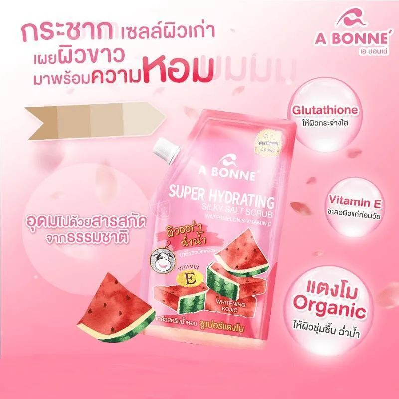 A Bonne Super Hydrating Silky Salt Scrub Watermelon & Vit E (Thailand) - 350g