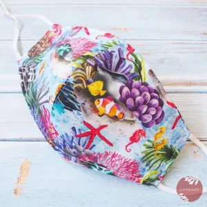 Adjustable   Filter Pocket • Blue Sea Horse & Coral Reef