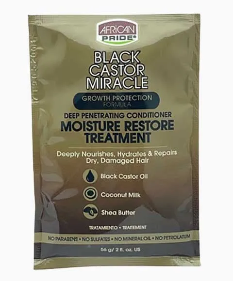 African Pride Black Castor Growth Protection Moisture Restore Treatment 56g