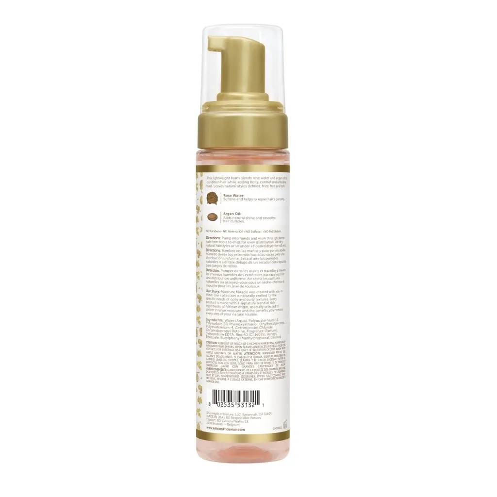 African Pride Miracle Rose Water Curl Mousse 251ml
