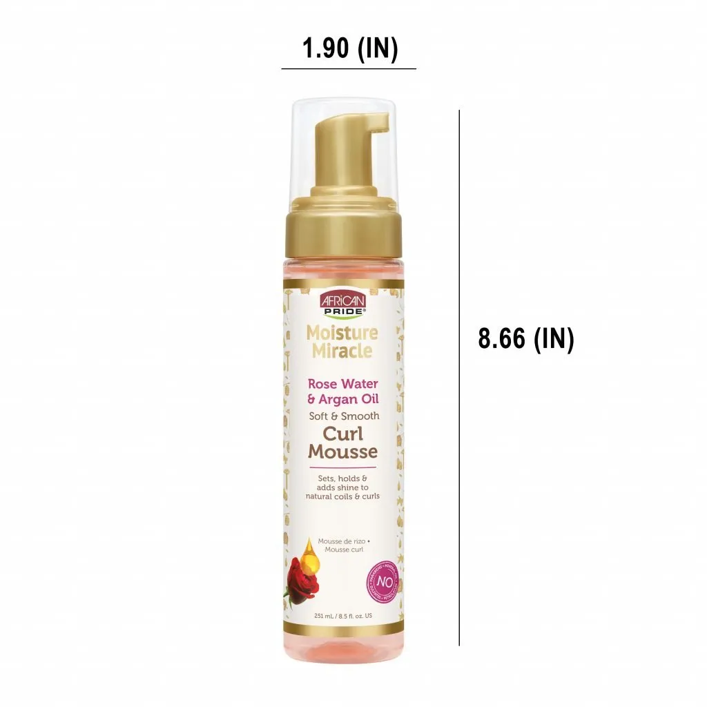 African Pride Miracle Rose Water Curl Mousse 251ml