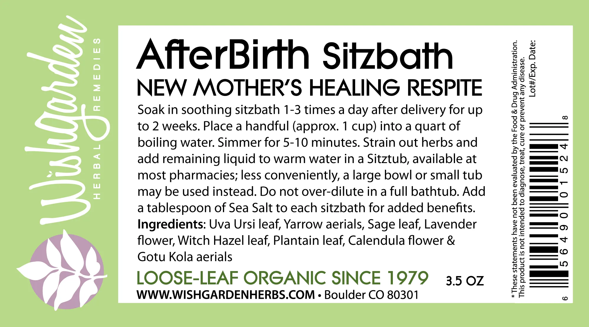 AfterBirth Sitzbath New Mother's Healing Respite