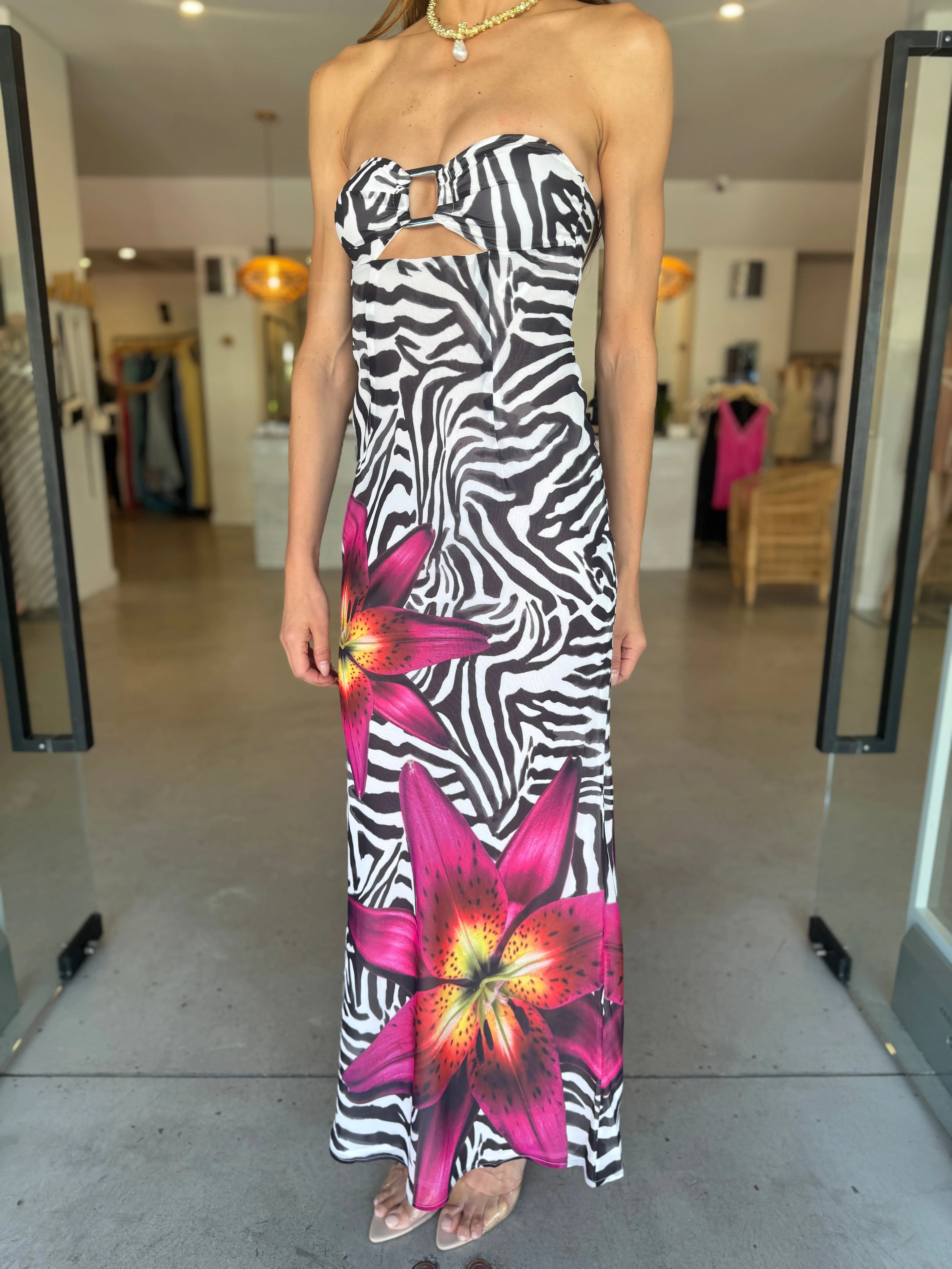 ALESSIA MAXI ZEBRA FLORAL