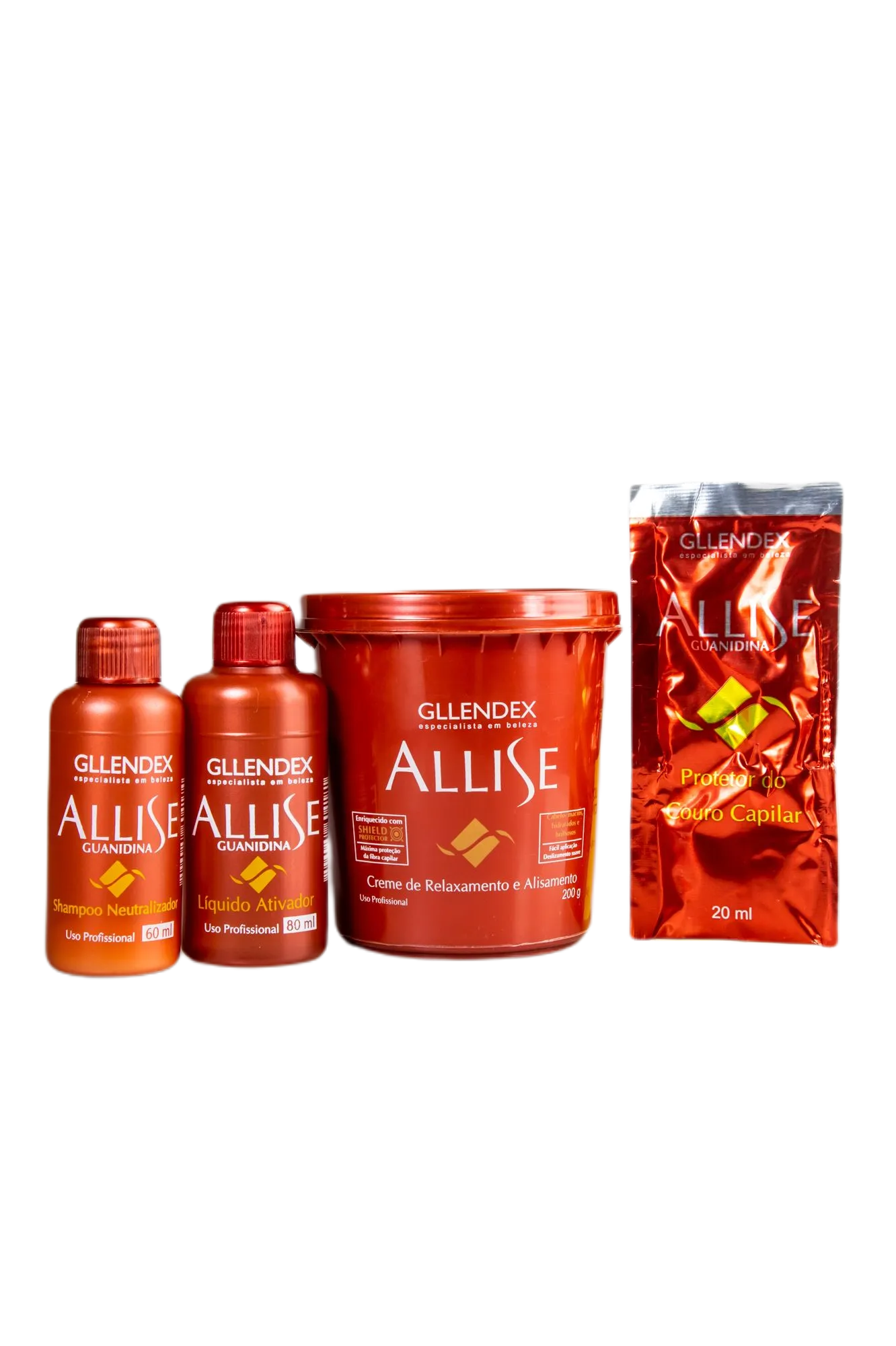Allise Guanidine Relax Straightening Hydration Protection Kit 4 Prod. - Gllendex