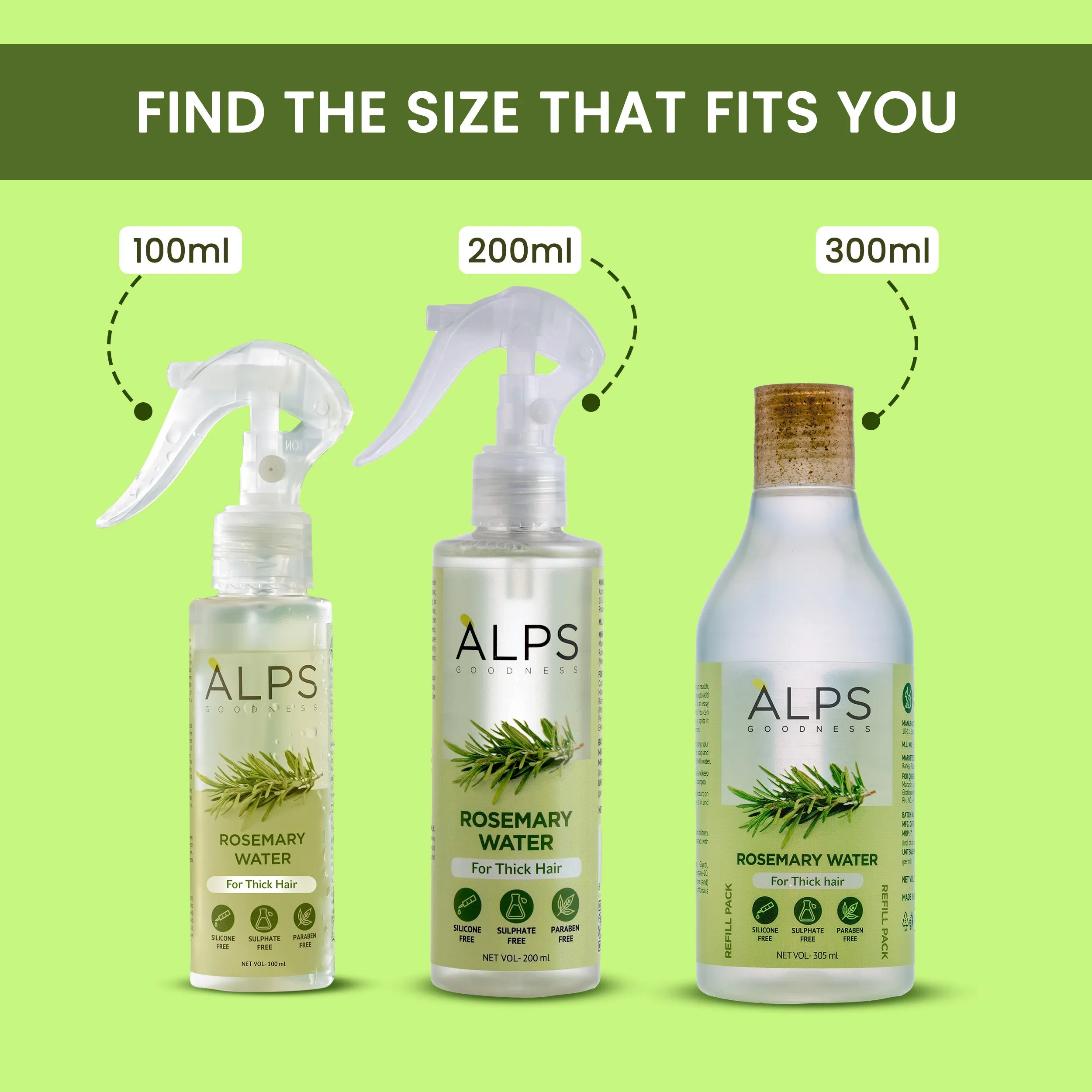 Alps Goodness Rosemary Water Spray (200ml) | Rosemary water for hair | Hair Spray for Hair Growth | Viral Rosemary Spray | #1 Bestselling Spray