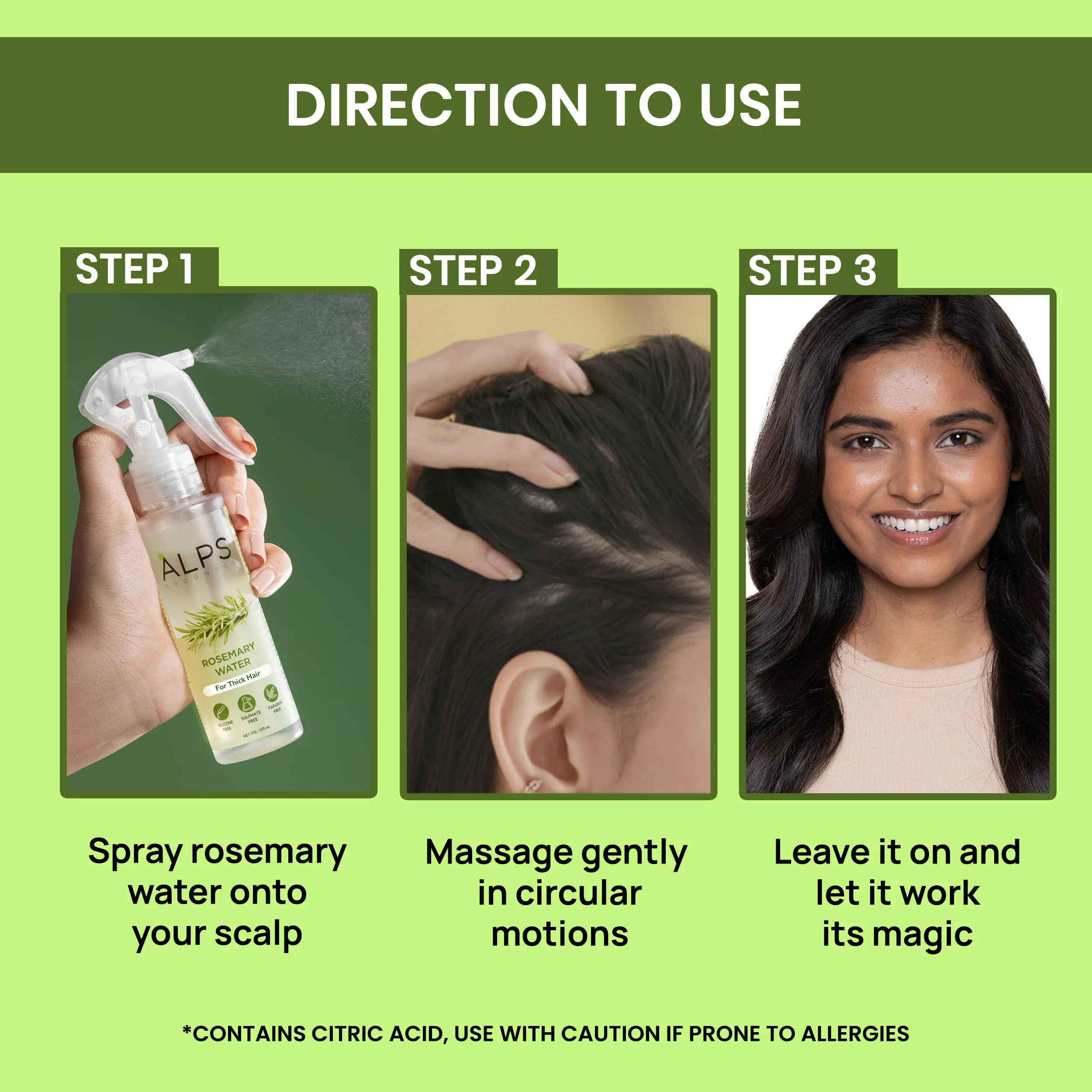 Alps Goodness Rosemary Water Spray (200ml) | Rosemary water for hair | Hair Spray for Hair Growth | Viral Rosemary Spray | #1 Bestselling Spray