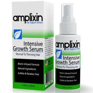 Amplixin Powerful Hair Growth Serum with Biotin ‚Äî Natural Hair Loss Treatment for Women and Men ‚Äî Sulphate Free & Natural DHT Blocker Backed by Science