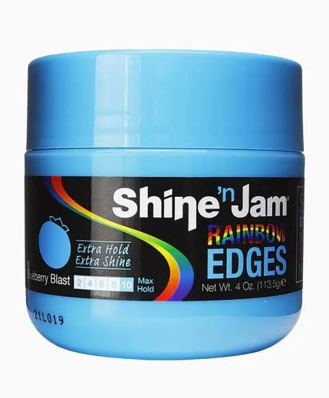 Ampro Shine N Jam Rainbow Edges Blueberry Blast Extra Hold &amp; Shine 113.5g