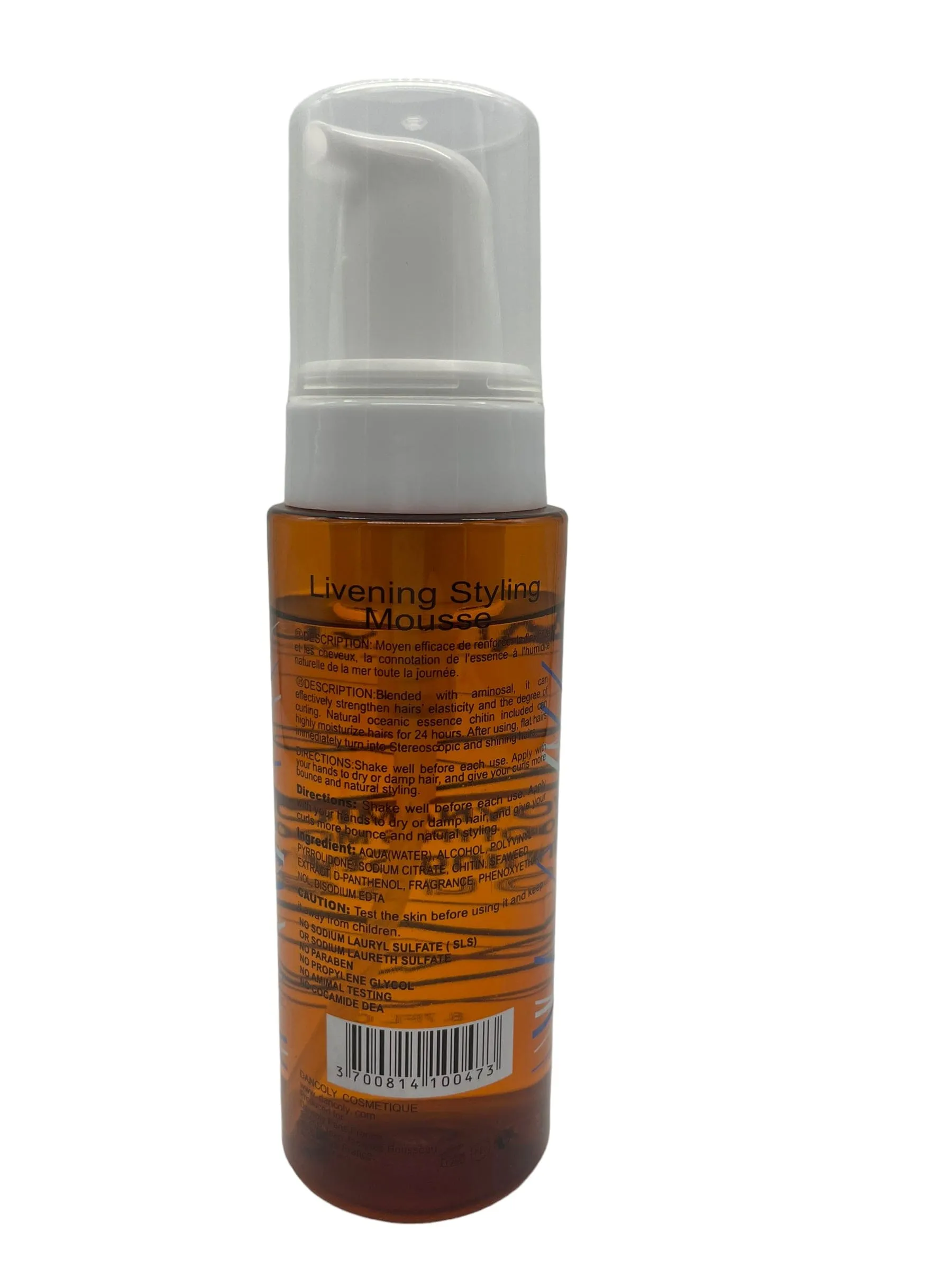 Angel Professional Hair Mousse Styling Livening Mousse 8 oz