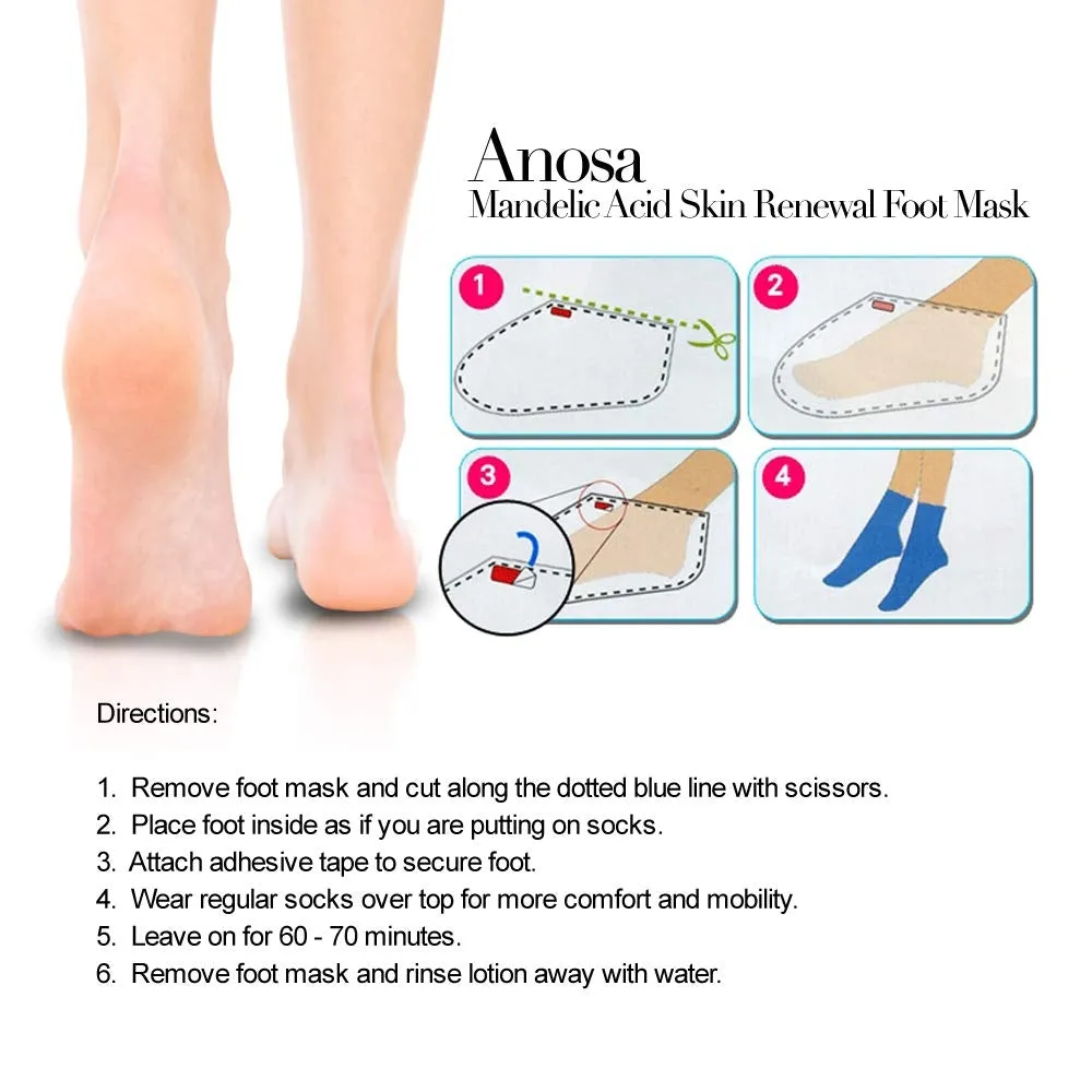Anosa Mandelic Acid Skin Renewal Foot Mask (1 Pair)