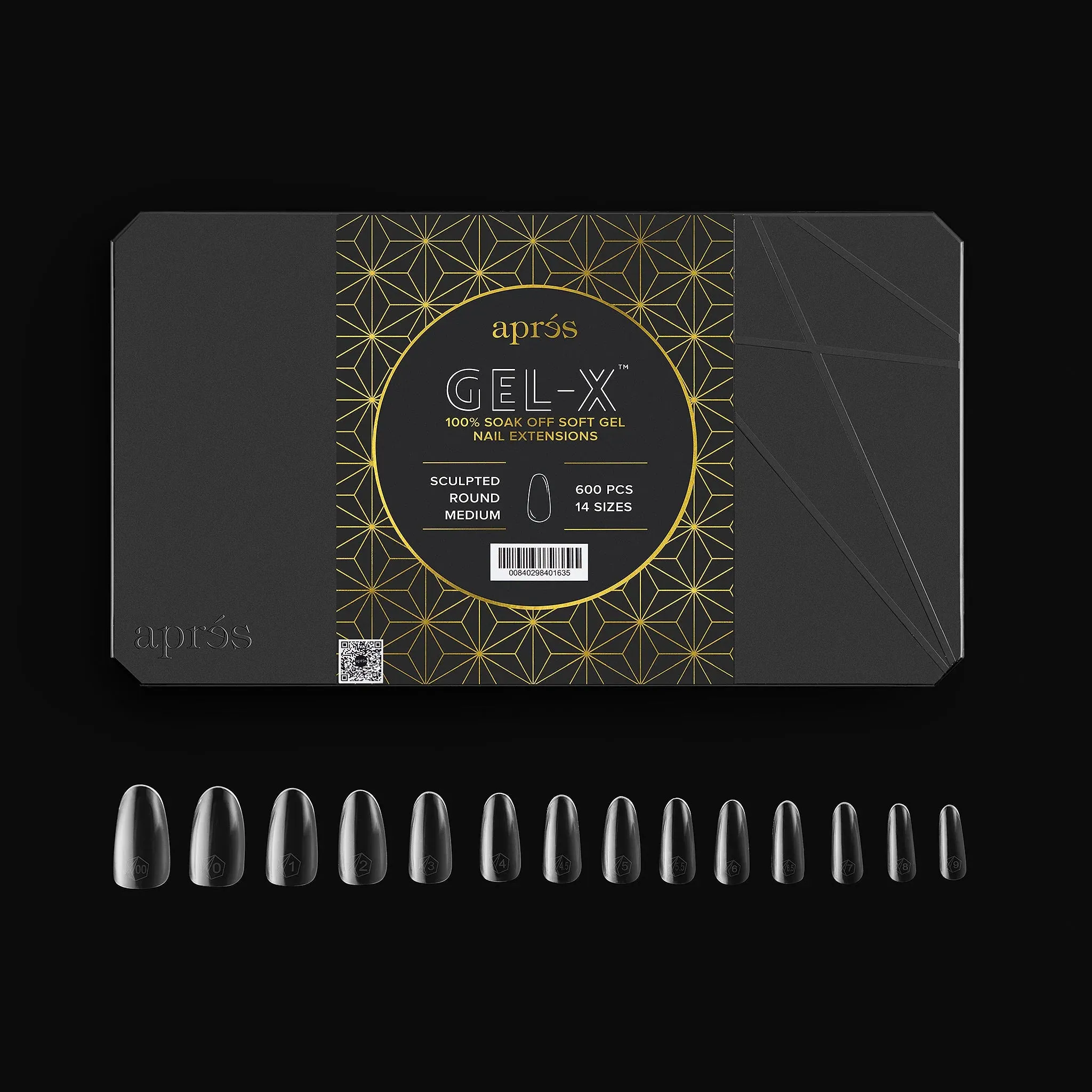 APRES GEL-X TIPS - SCULPTED ROUND MEDIUM - ORIGINAL & NEW