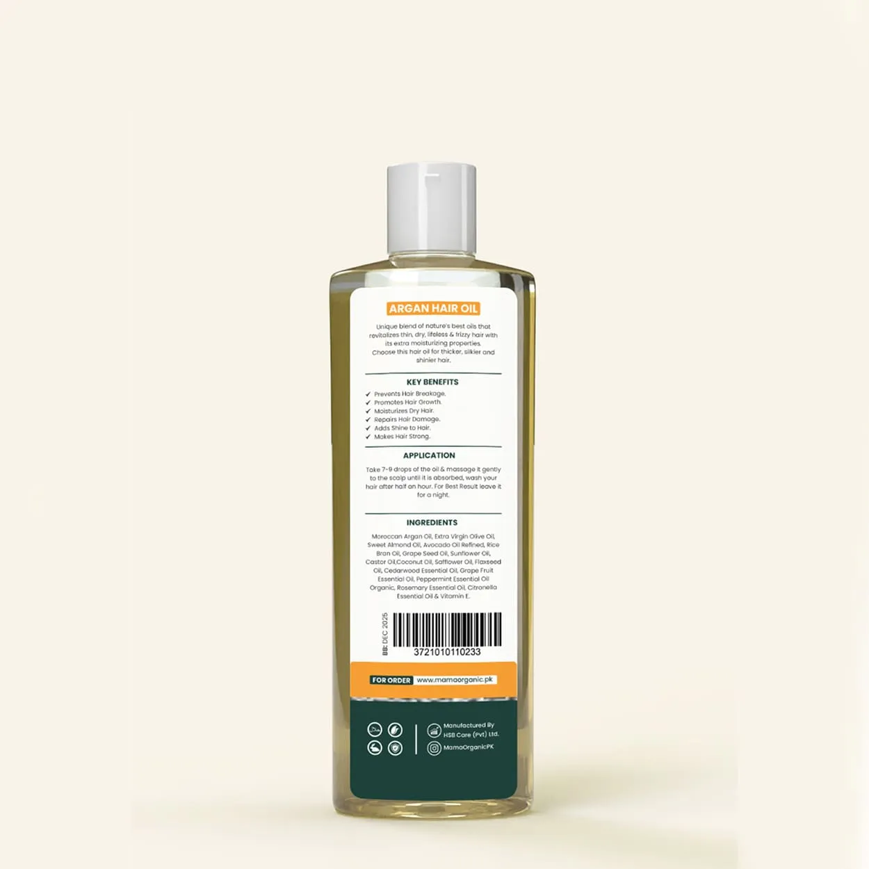Argan Hair Oil - 100ml For Damage Repair & Hair Growth with Argan & Coconut Oil