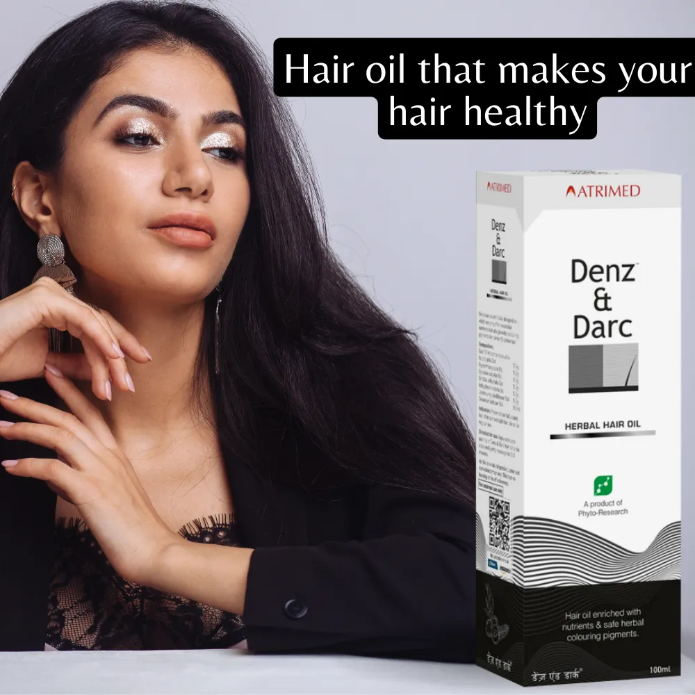 Atrimed Denz & Darc Herbal Hair Oil | Pack of 3 | 100ml Each