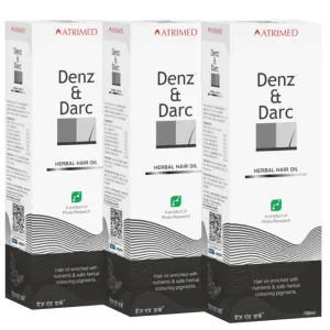 Atrimed Denz & Darc Herbal Hair Oil | Pack of 3 | 100ml Each