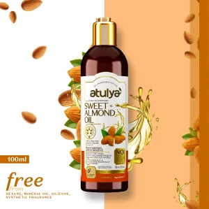 atulya Pure Cold Pressed Sweet Almond Oil 100ml (Buy 5 Products & Get Rs.500 Off)