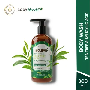 Atulya Tea Tree & Salicylic Acid Body Wash | Paraben & SLS Free | Suitable for All Skin Types | 300 ML (Add 4 Products in the Cart & Get 2 Free Product Use Code: B2G2)