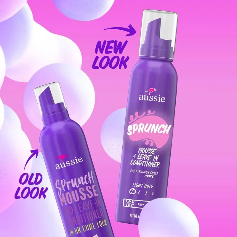 Aussie Sprunch Mousse Leave in Conditioner 6 oz