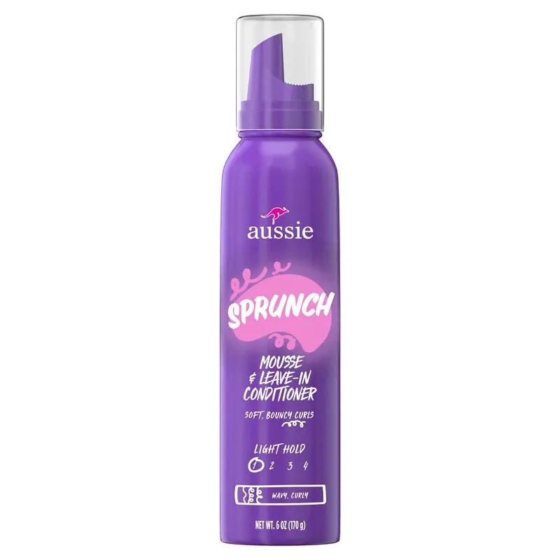 Aussie Sprunch Mousse Leave in Conditioner 6 oz