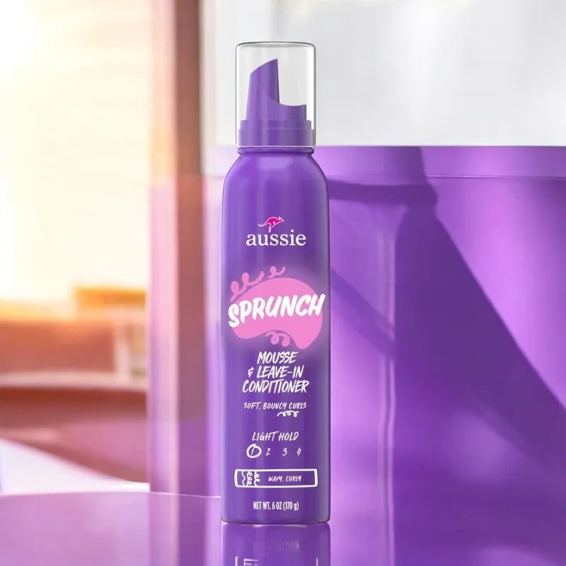 Aussie Sprunch Mousse Leave in Conditioner 6 oz