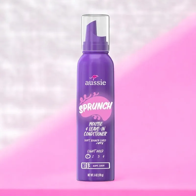 Aussie Sprunch Mousse Leave in Conditioner 6 oz