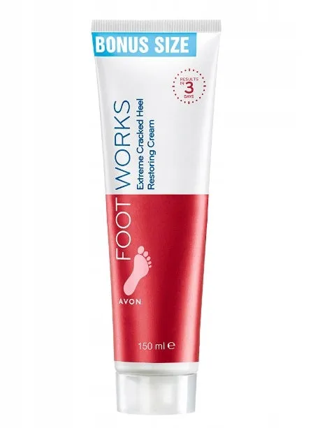Avon Foot Works Extreme Cracked Heel Restoring Cream XXL Size - 150ml