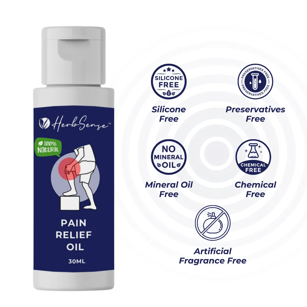 Ayurvedic Pain Relief Oil For Joint and Muscular Pain- 100% Natural, 30ml Pack of 3