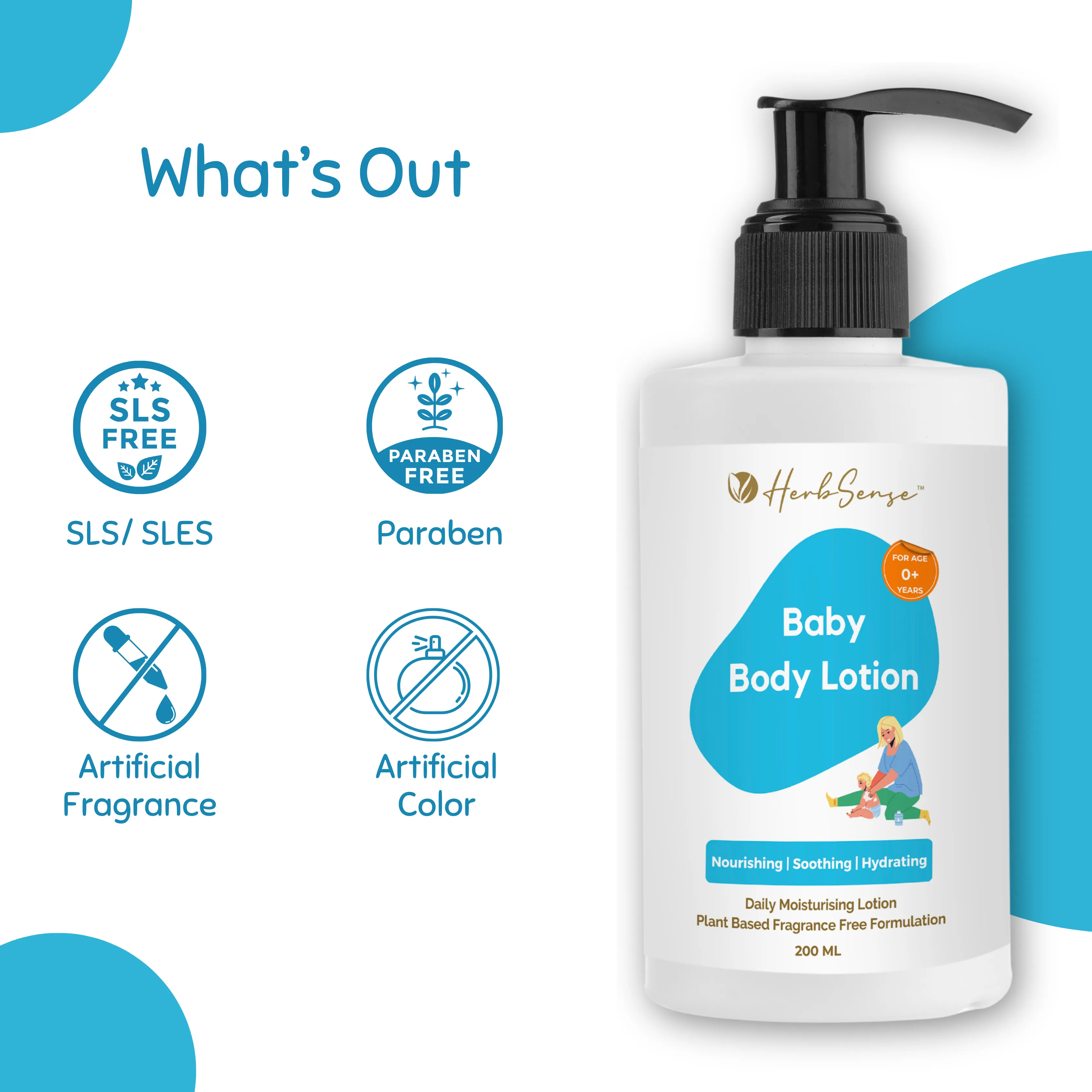 Baby Body Lotion-200ml | For Babies, Kids & Adults | Fragrance Free