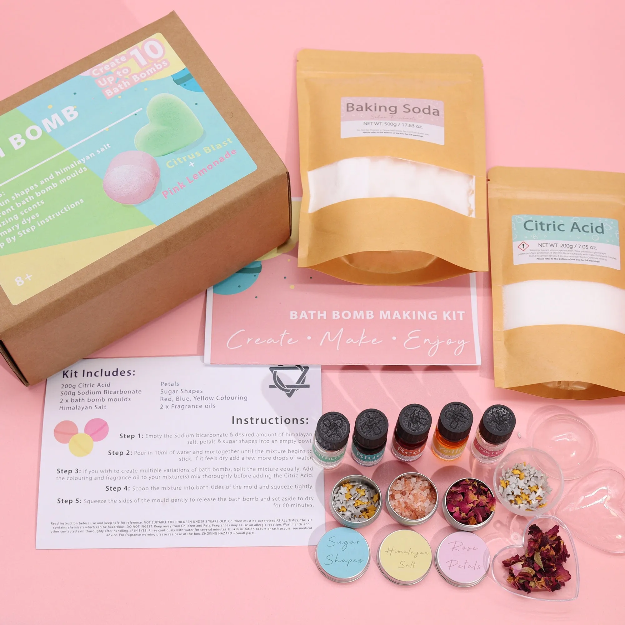 Bath Bomb Kit - Pink Lemonade & Citrus Blast - Per case: 1 Piece