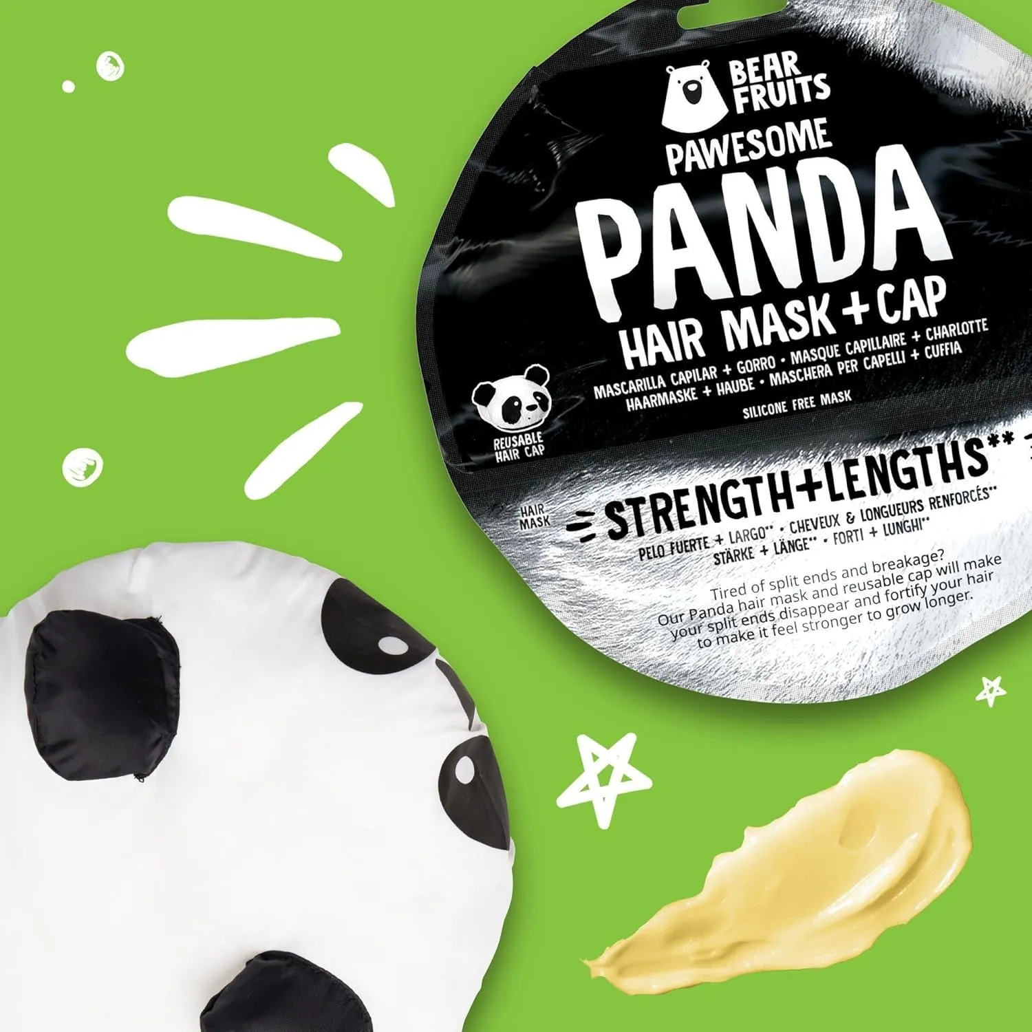 Bear Fruits Bamboo Panda Strength Plus Lengths Hair Mask With Cap