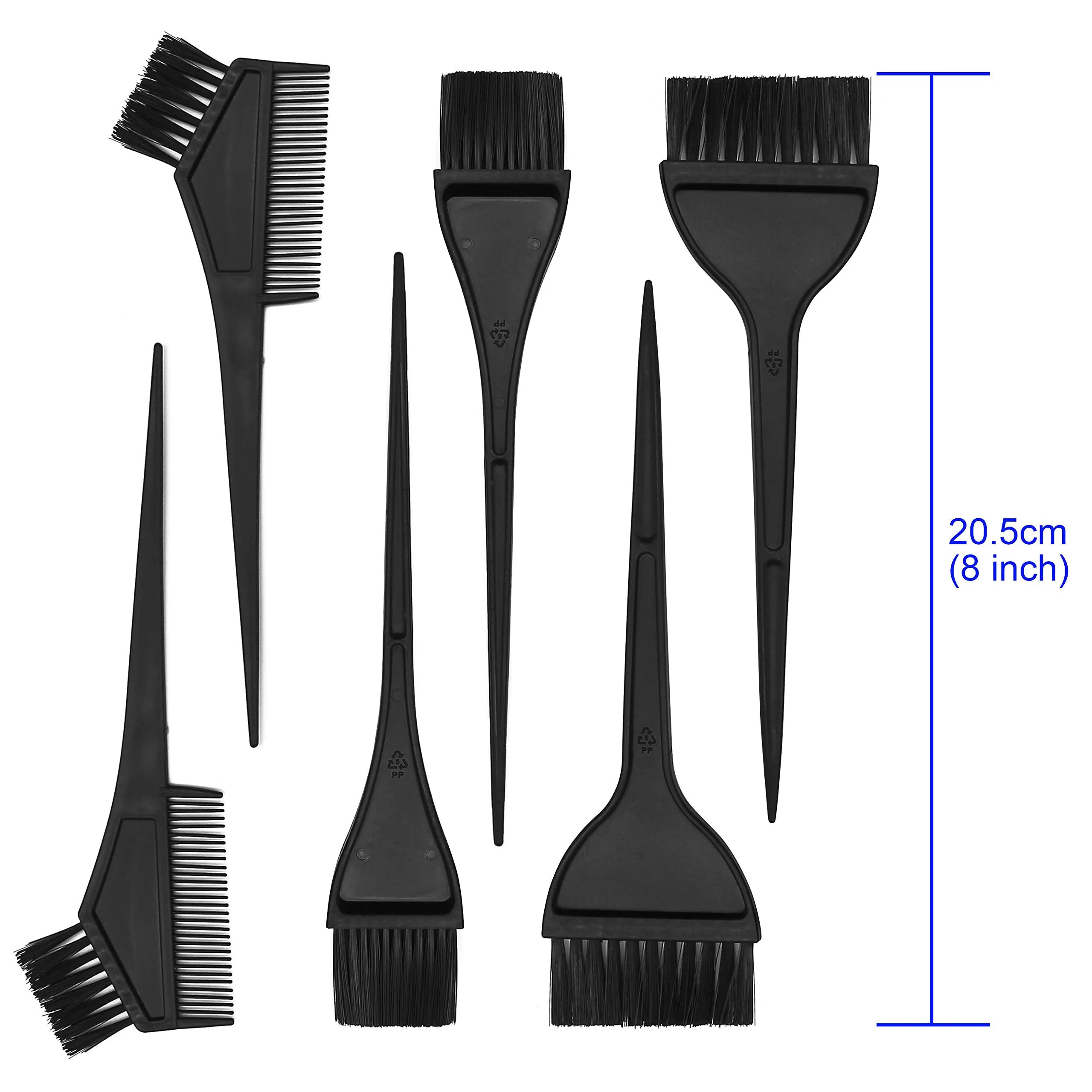 Beayuer 21 Pieces Hair Dye Tools, DIY Salon Hair Coloring Bleaching Tools Set including Hair Tinting Bowl, Dye Brush, Ear Cover, Hair Highlighting Cape, Shawl, Gloves, Hair Clip Kits (21 Pcs, Black) 21 Count (Pack of 1)