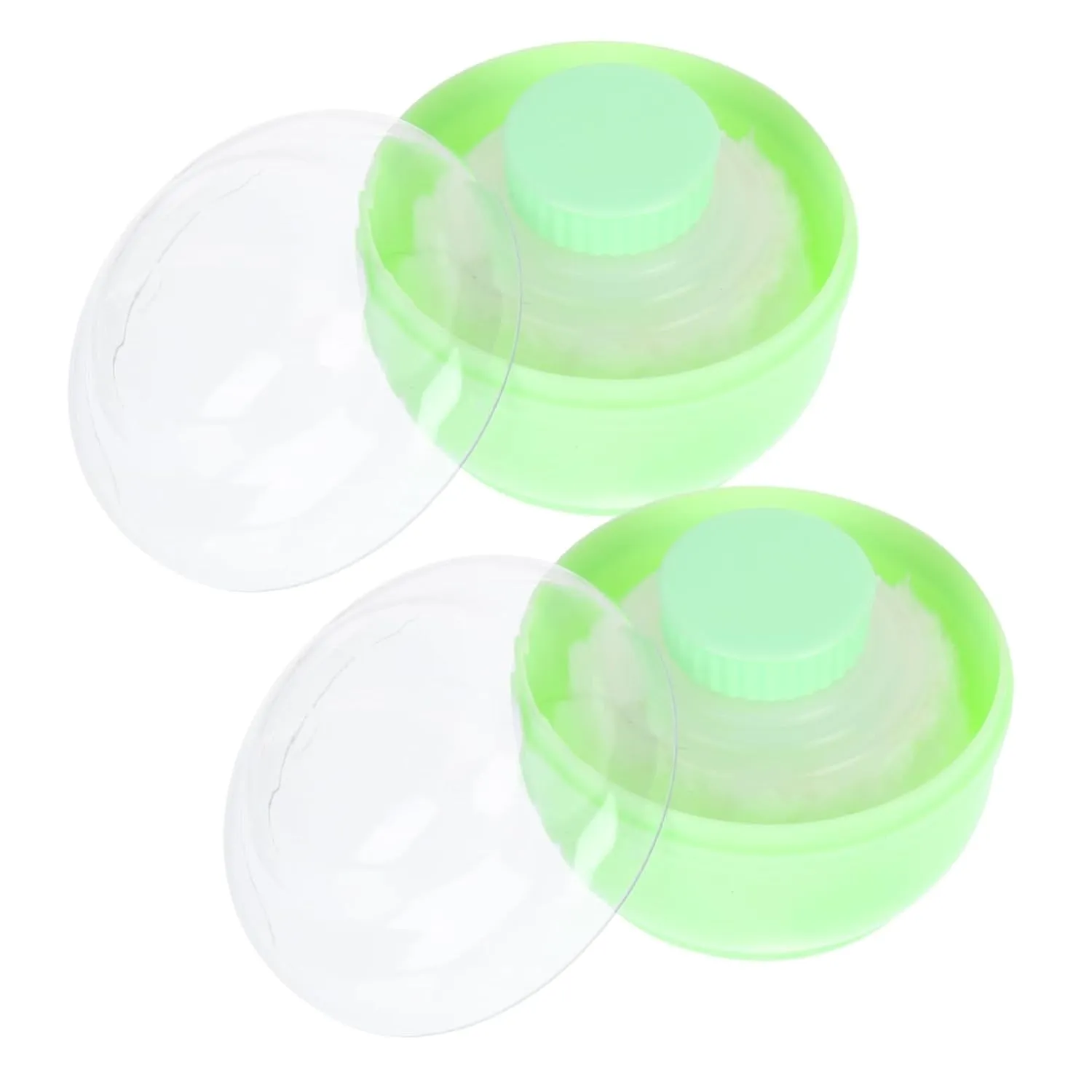BESTYASH 2pcs Powder Puff Case Sturdy Loose Powder Container for Body Talc Dusting for Boys and Girls Skin-friendly Convenient Design