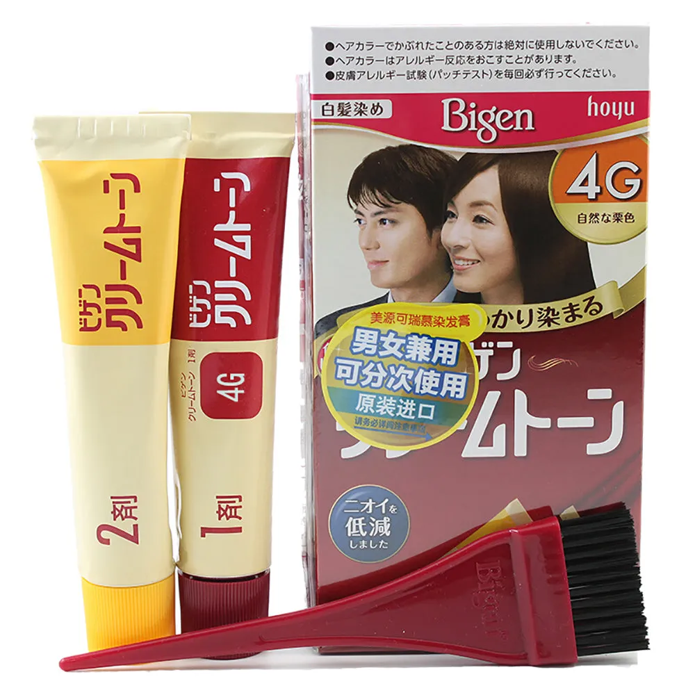 Bigen Hoyu Cream Tone Hair Dye - Natural Chestnut 4G