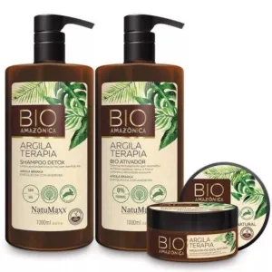 Bio Amazon White Clay Therapy Brazilian Bowout Progressive Kit 3 Prod - Natumaxx