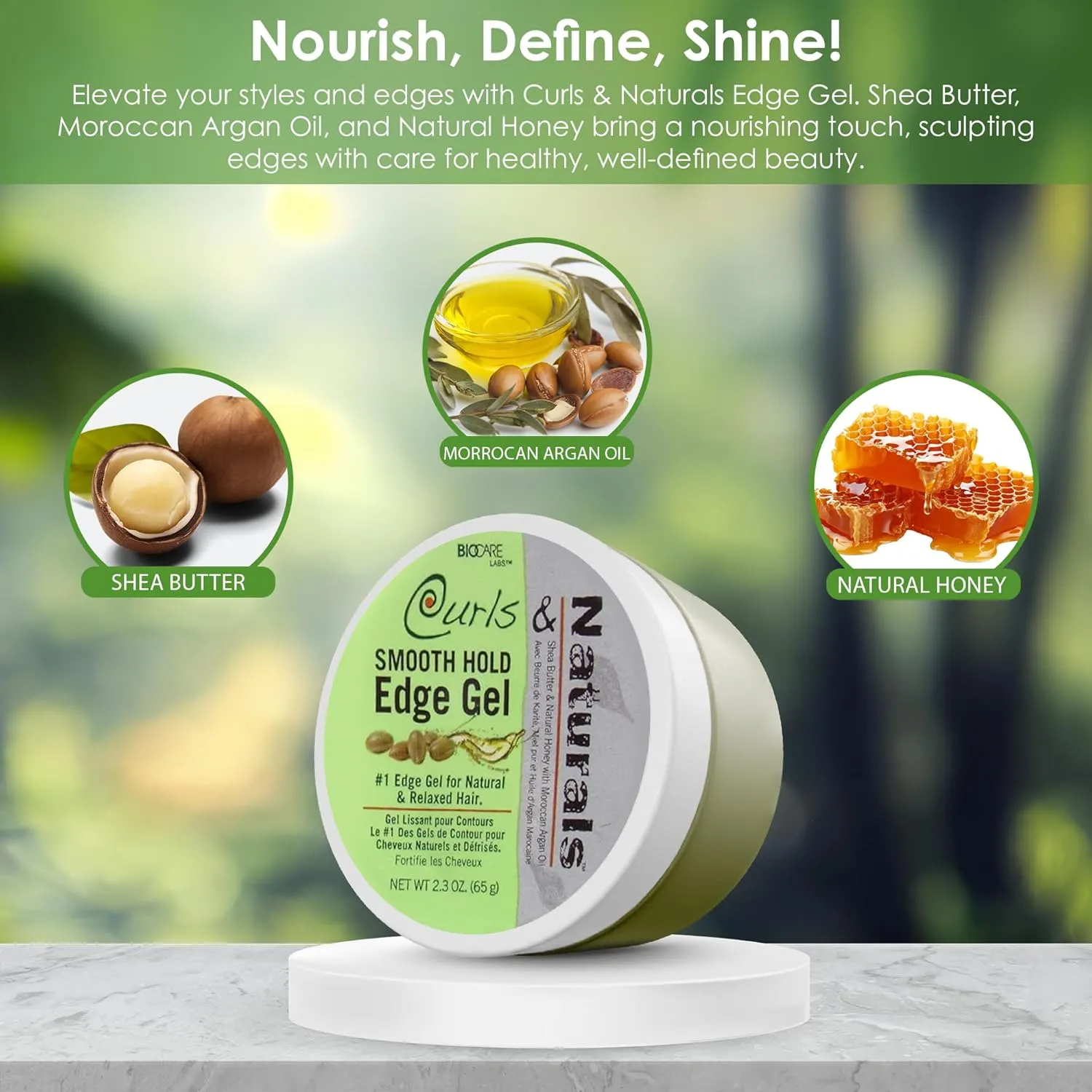 BioCare Curls And Naturals Smooth Hold Edge Gel 65g
