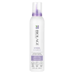 Biolage Hydra Source Styling Mousse | Provides Body & Natural Movement | Medium Hold | For Dry Hair | Paraben-Free | Vegan | 8.5 Fl. Oz