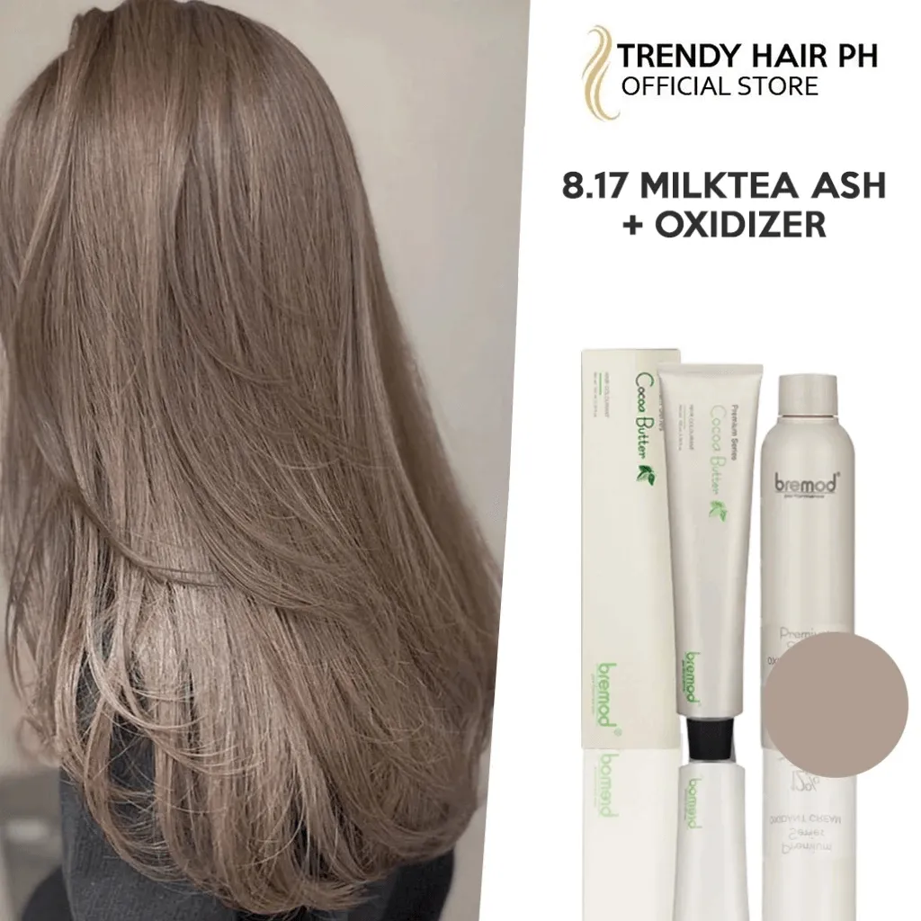Bremod Performance 8.17 Milk Tea Ash Hair Color   Oxidant Cream 12% - 100ml 100ml