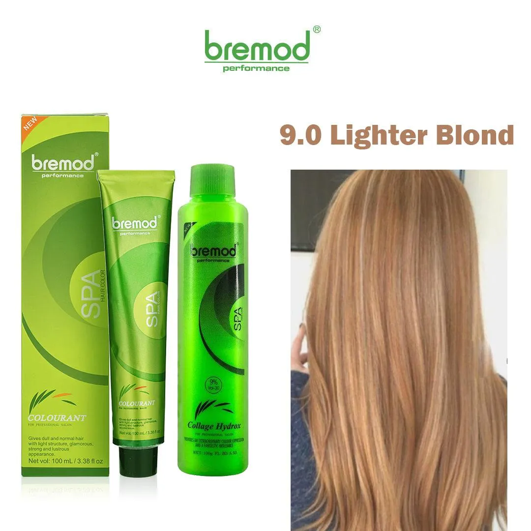 Bremod Performance 9.0 Lighter Blond Hair Color With Oxidizer - 100ml 100g